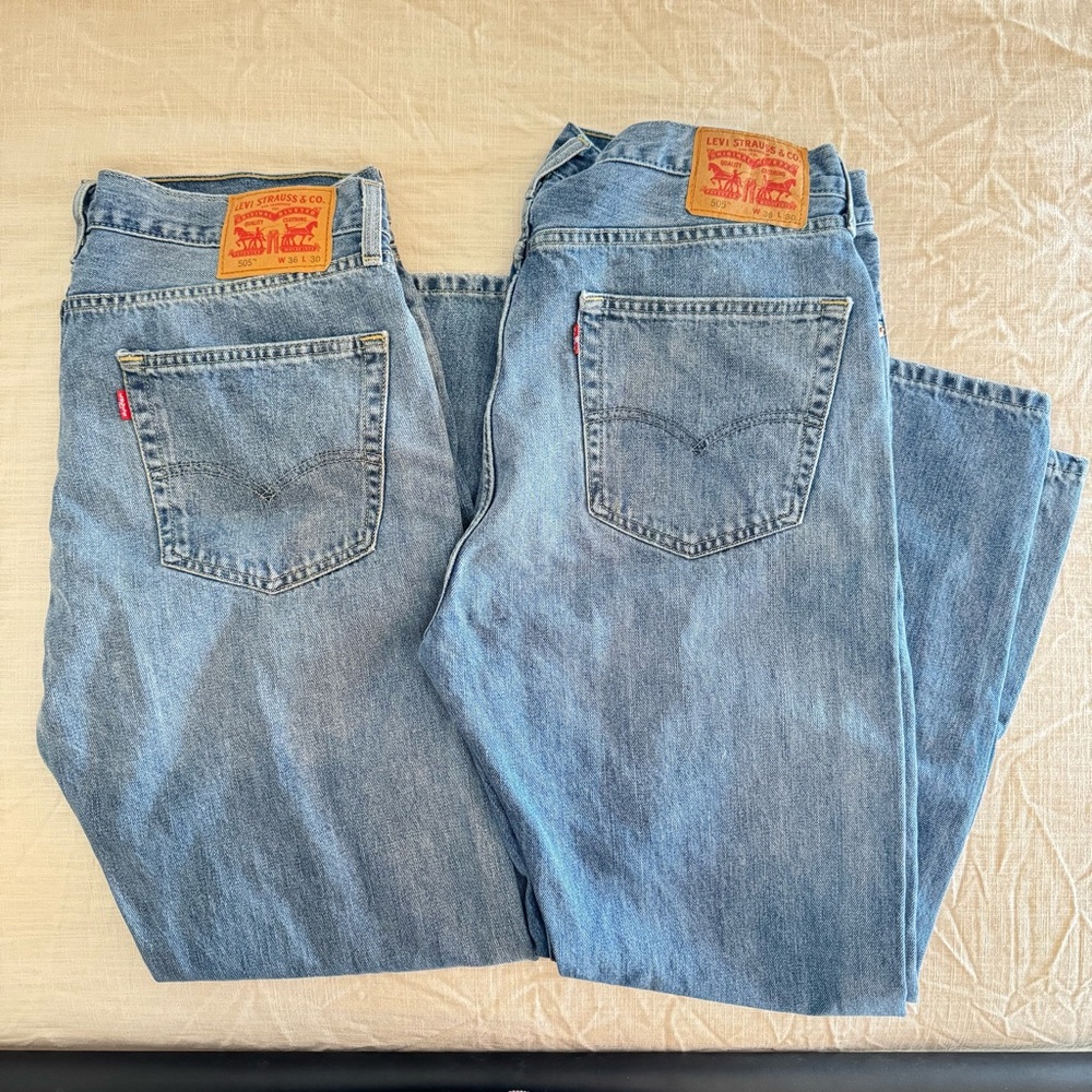 Levi's 505 Regular Fit Jeans Men's 36x30